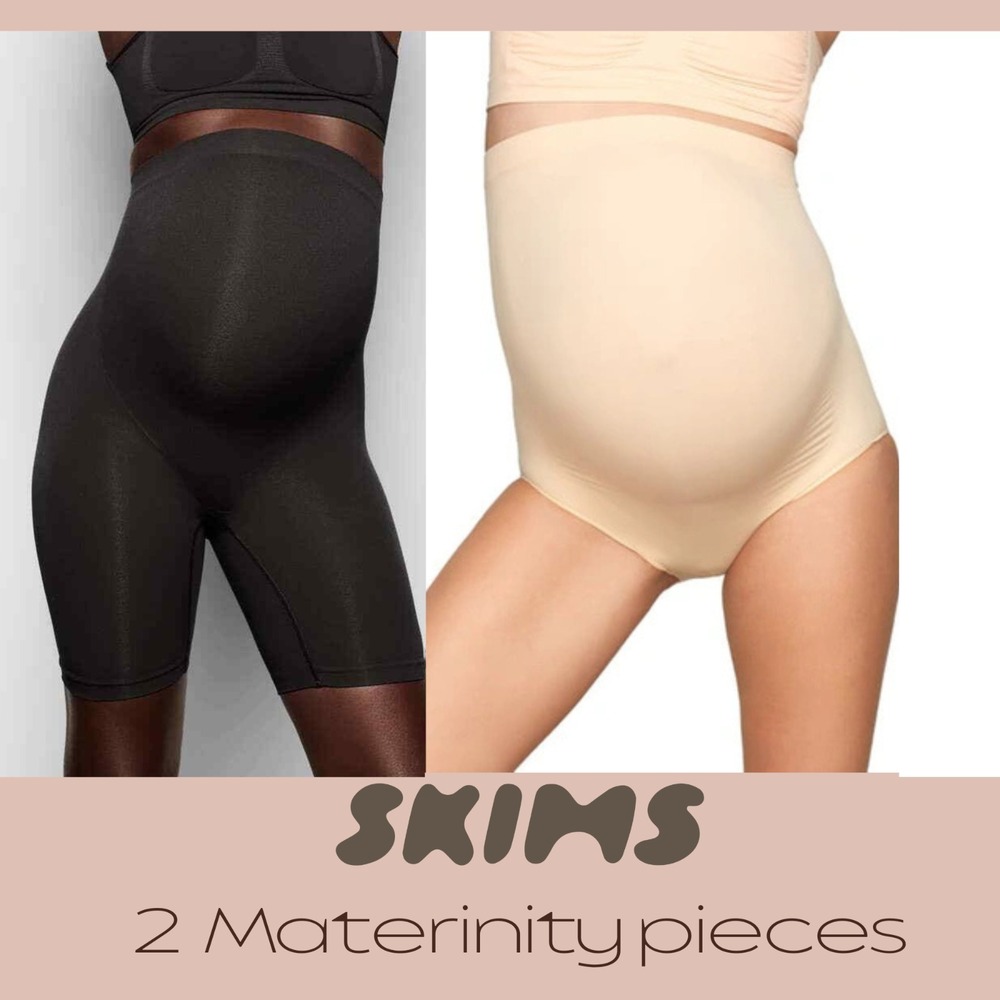 NEW SKIMS [ 2PC S/M ] Maternity Sculpting High‎ Rise Shorts + Briefs #T2038